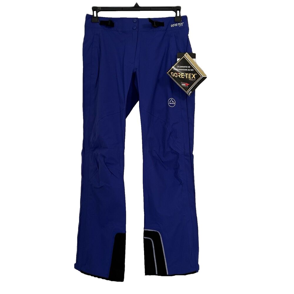 LA Sportiva Pant Women M Blue Black Thunder Goretex Hike Granola Gorp Comfy NWT